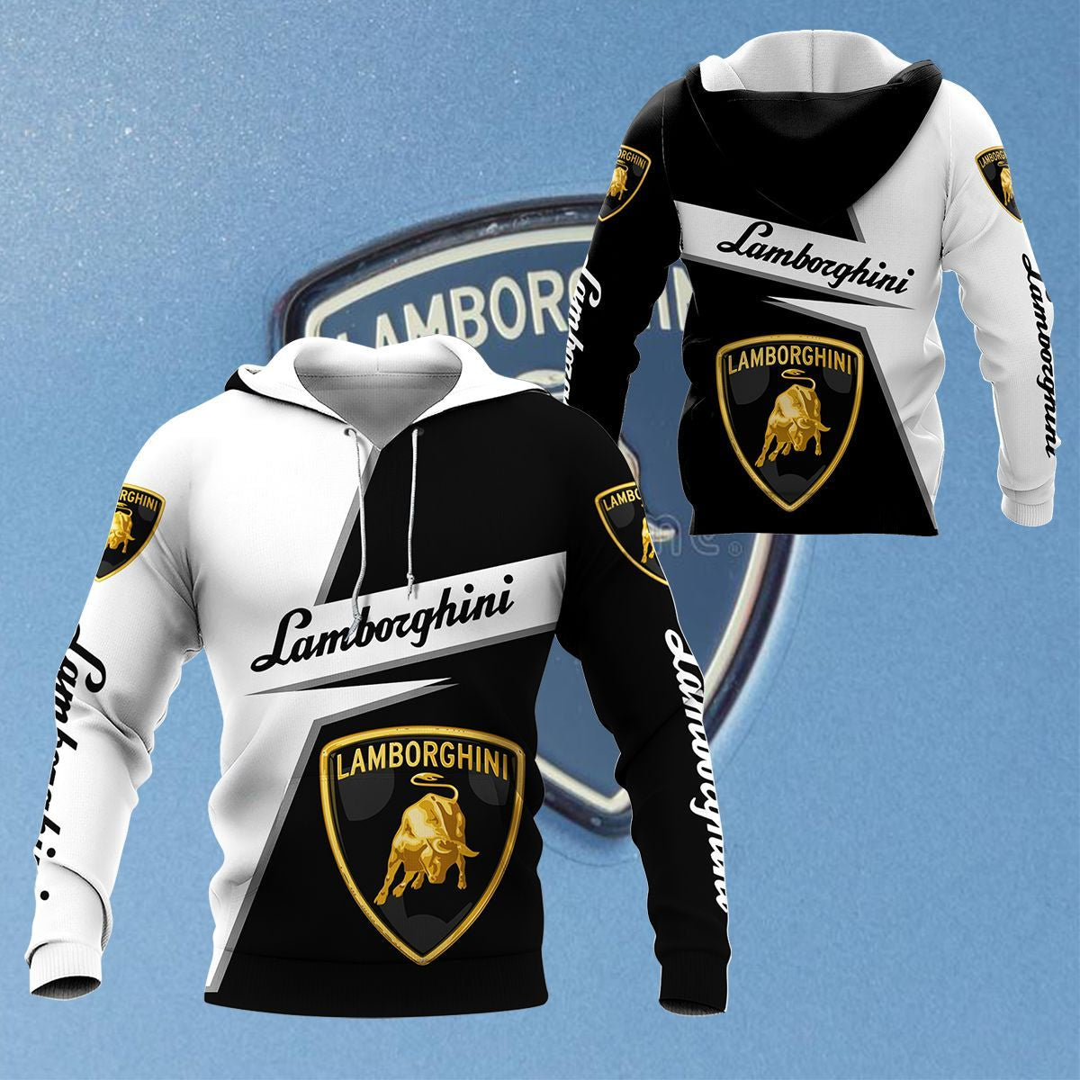 Lamborghini Hoodies Lamborghini Black &#038; White T-shirts V18