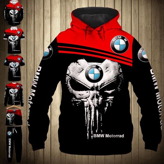 BMW Unisex 3D Skull Hoodies 3D All Over Print V20