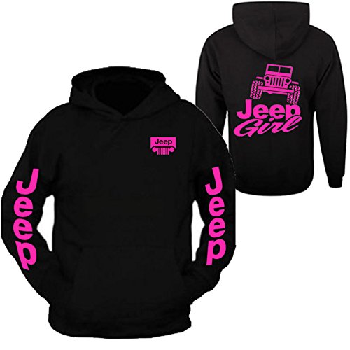 Sweats à capuche Jeep Rose Noir pour femmes 2024