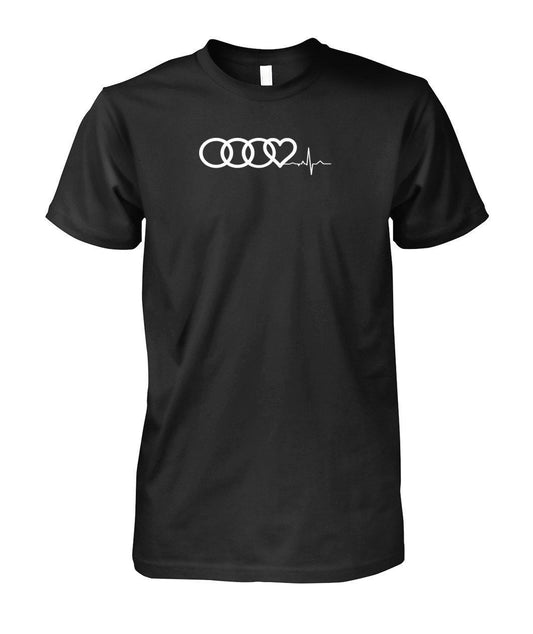 T-shirt unisexe en coton Audi Heart Beat