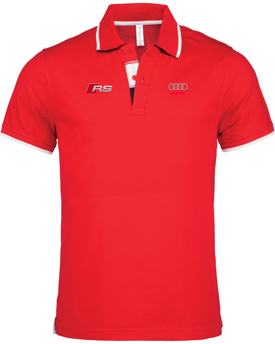 Polo Audi RS pour homme avec col bordé