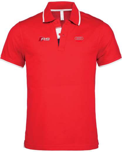 Polo Audi RS pour homme avec col bordé