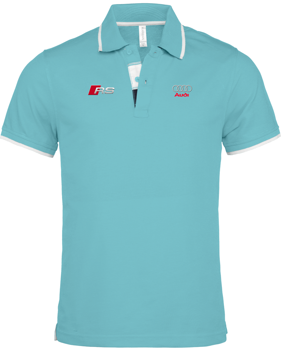 Polo Audi RS pour homme avec col bordé