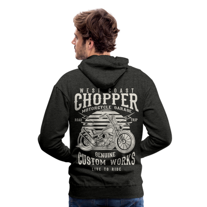 West Coasr Chopper Motorcycle Garage Men’s Premium Hoodie - charcoal grey