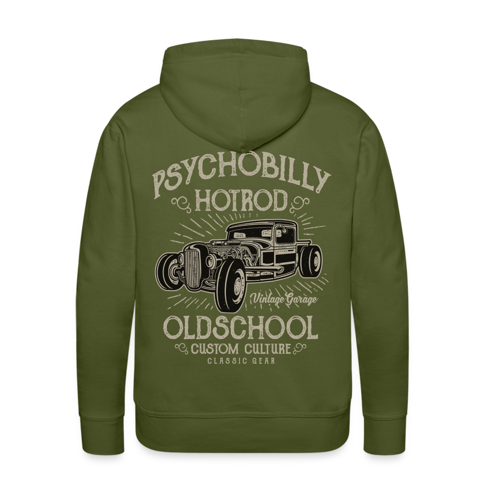 Psychobilly hotrod Men’s Premium Hoodie - olive green