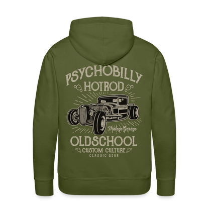 Psychobilly hotrod Men’s Premium Hoodie - olive green