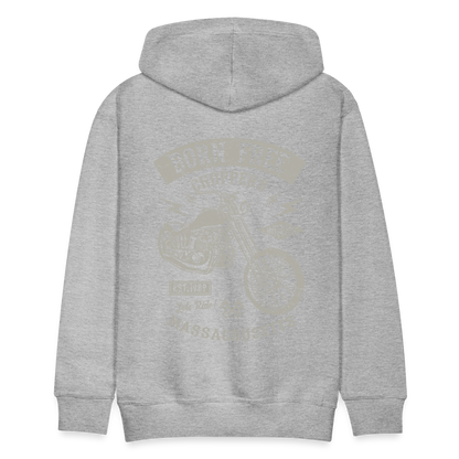 choppers Born Free Motorcycle Men’s Premium Hoodie - heather grey