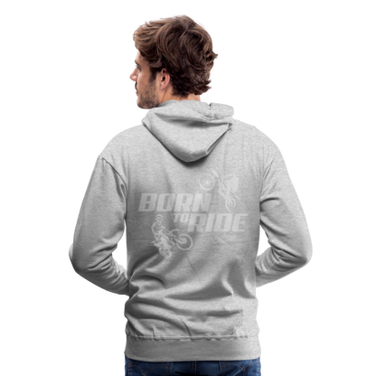 Born to Ride Motocross Men’s Premium Hoodie - heather grey