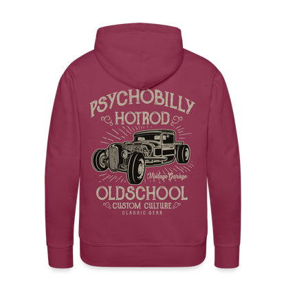 Psychobilly hotrod Men’s Premium Hoodie - bordeaux