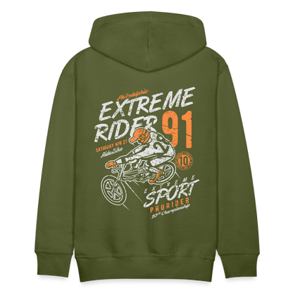 Extremerider Motorcycle Men’s Premium Hoodie - olive green