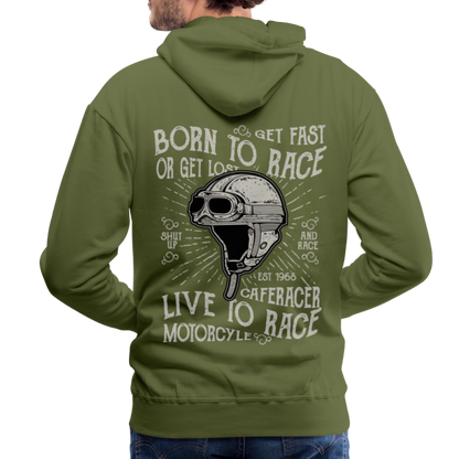 Born to Race Car's Men’s Premium Hoodie - olive green