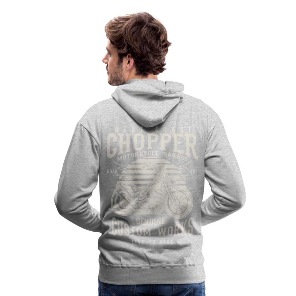 West Coasr Chopper Motorcycle Garage Men’s Premium Hoodie - heather grey