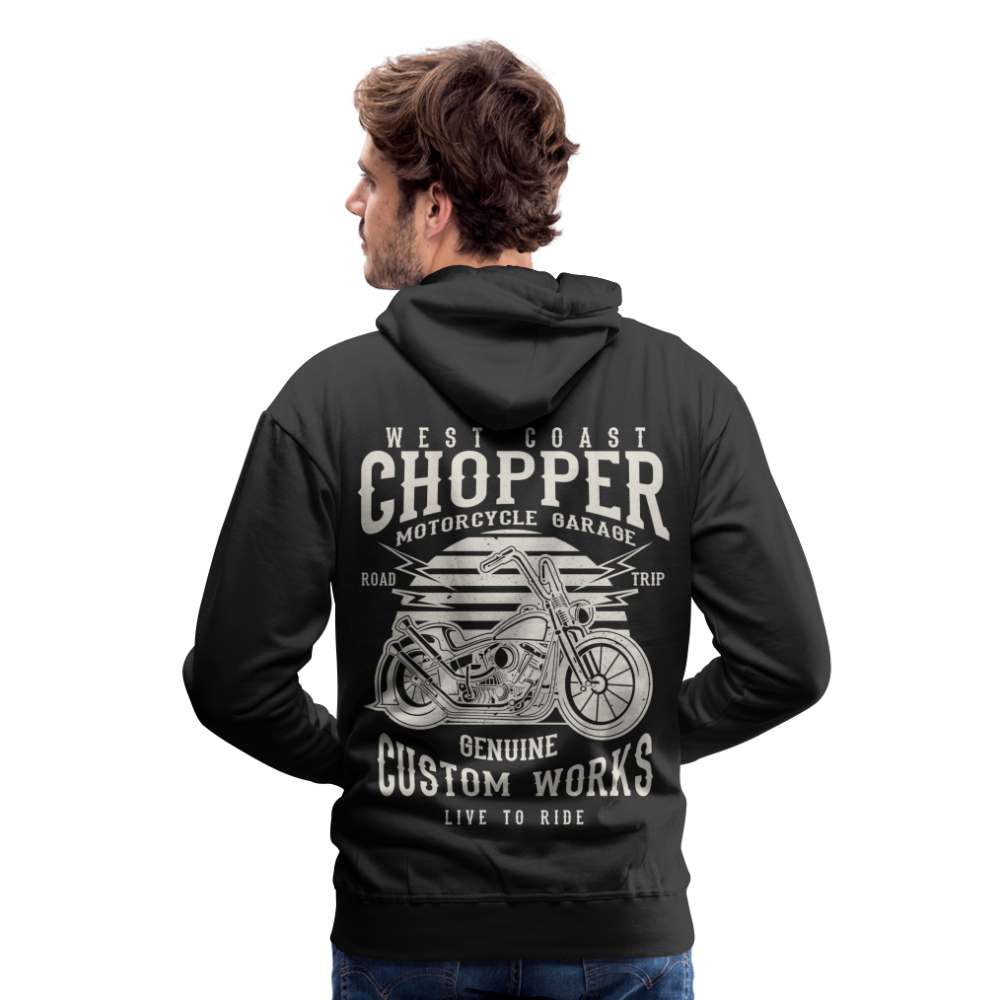 West Coasr Chopper Motorcycle Garage Men’s Premium Hoodie - black