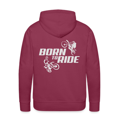 Born to Ride Motocross Men’s Premium Hoodie - bordeaux