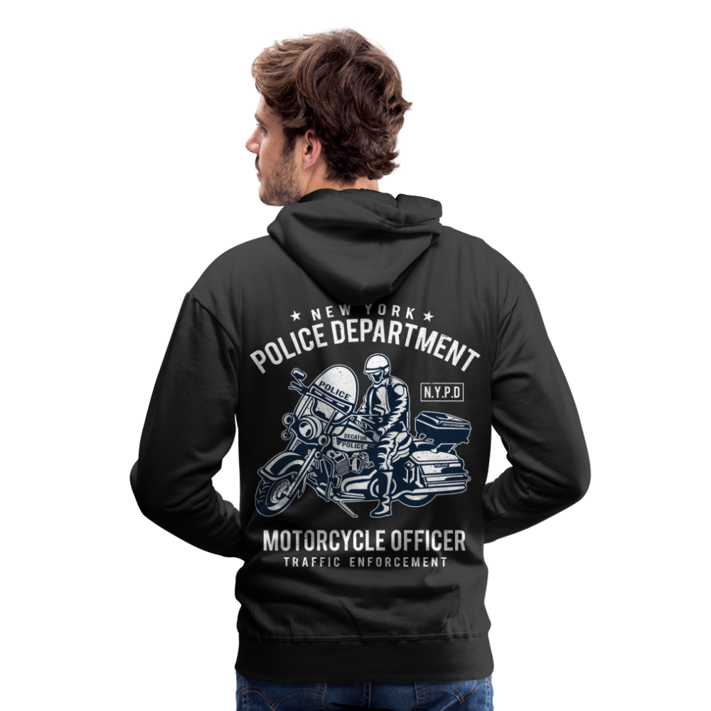 New York Police Department Motorcycle Officer Men’s Premium Hoodie - black