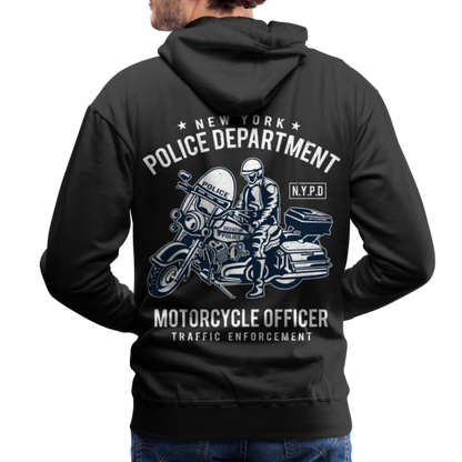 New York Police Department Motorcycle Officer Men’s Premium Hoodie - black