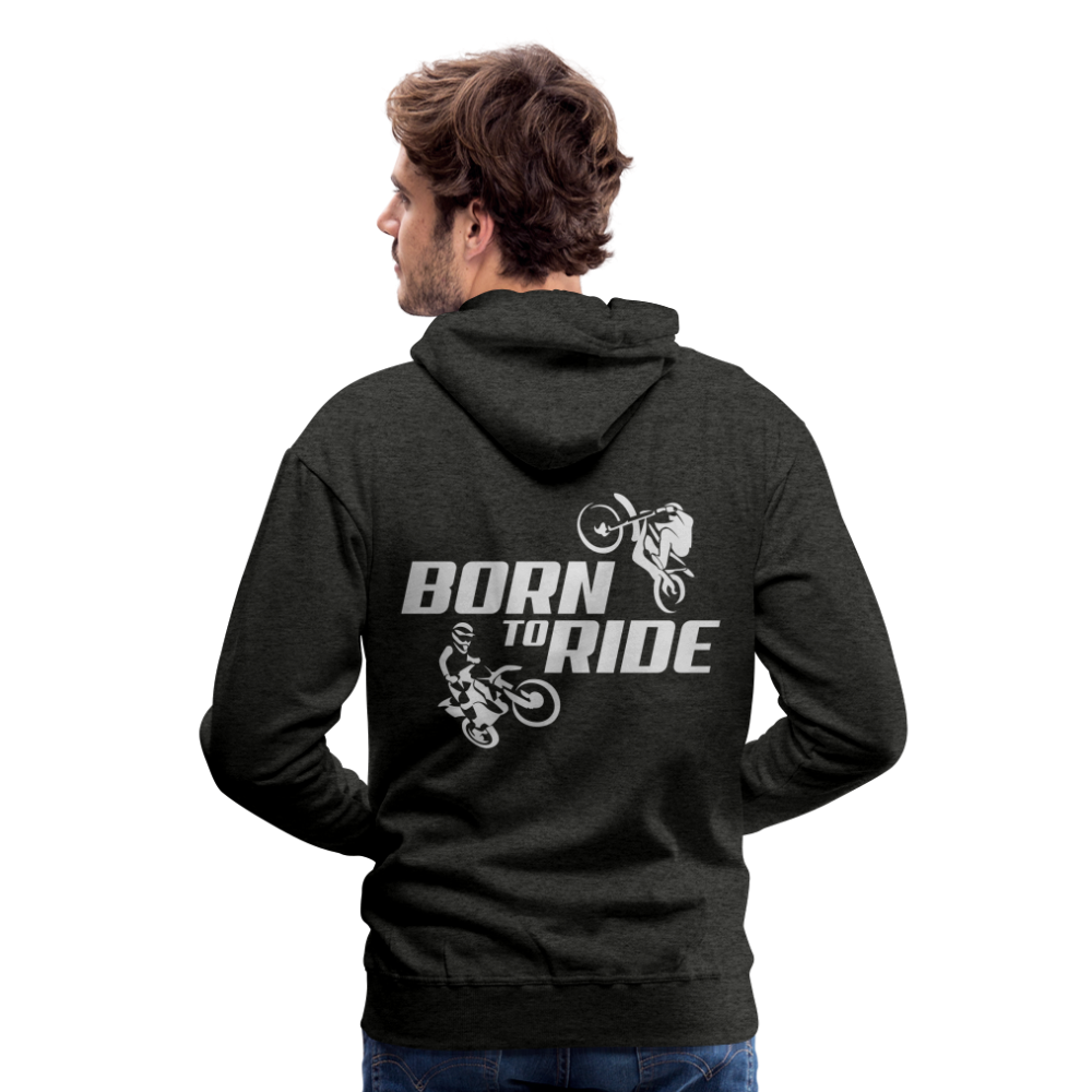 Born to Ride Motocross Men’s Premium Hoodie - charcoal grey