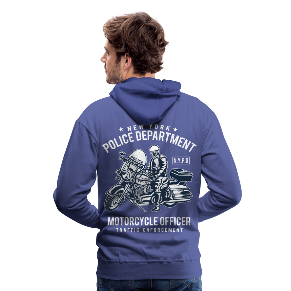 New York Police Department Motorcycle Officer Men’s Premium Hoodie - royal blue