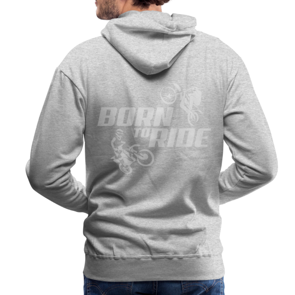 Born to Ride Motocross Men’s Premium Hoodie - heather grey