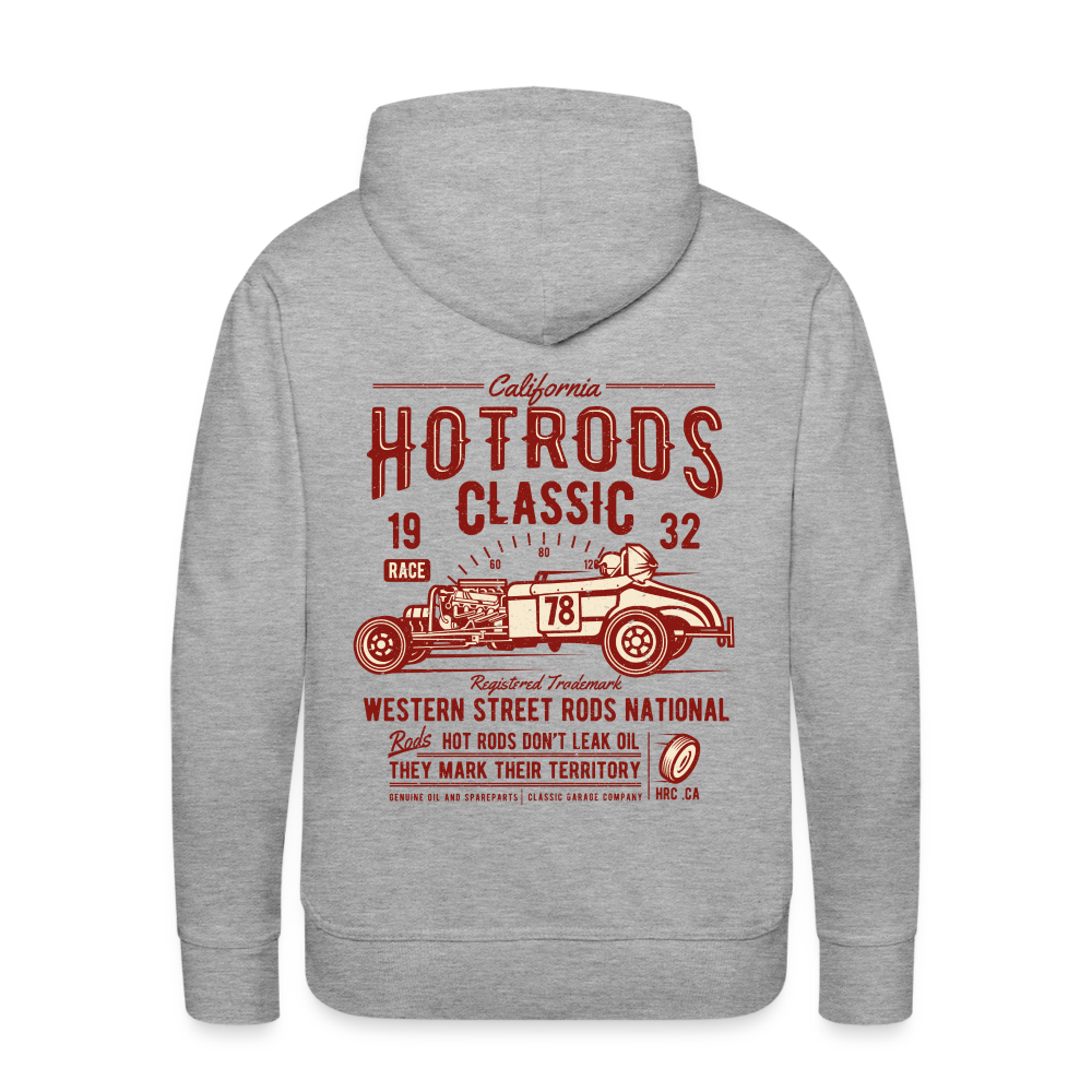 Hot Rods Race Classic Men’s Premium Hoodie - heather grey