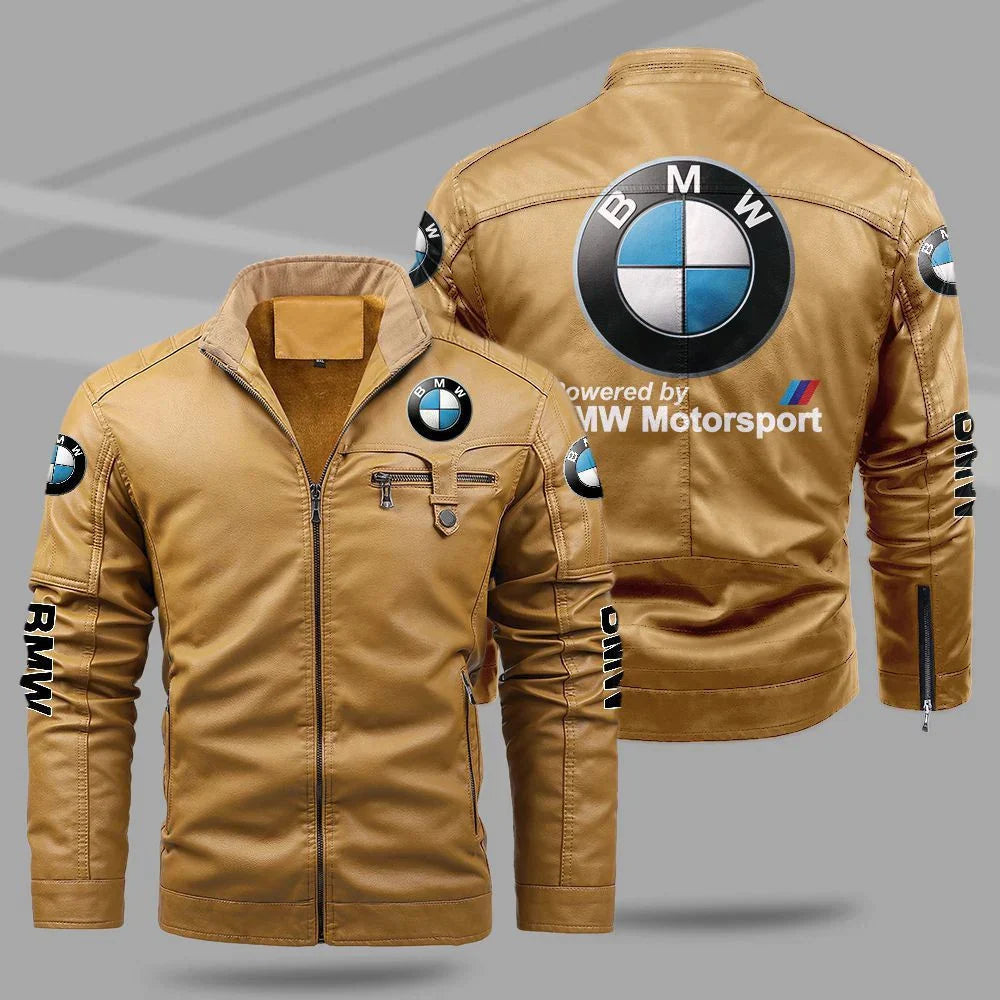 BMW Jacket BMW Fleece Leather Jacket V15