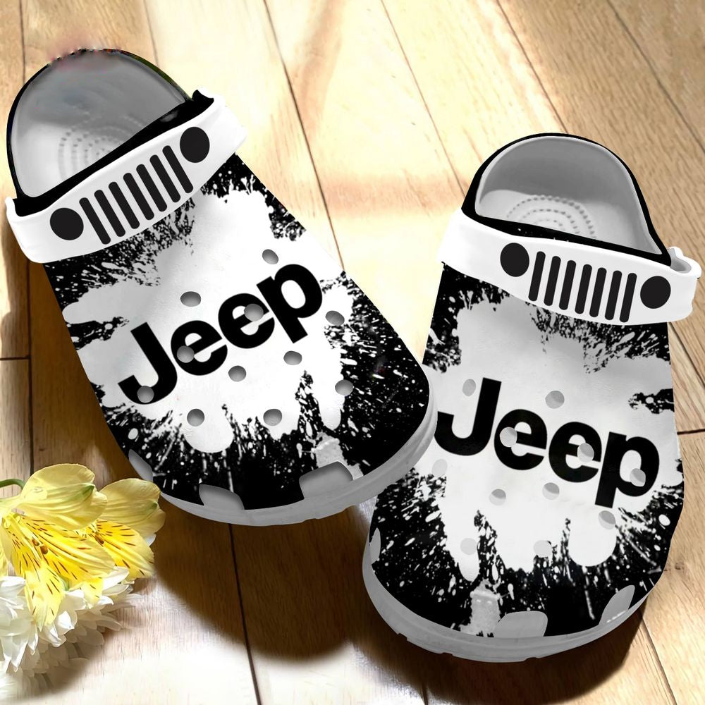 Jeep Crocs Crocband Clog Black And White