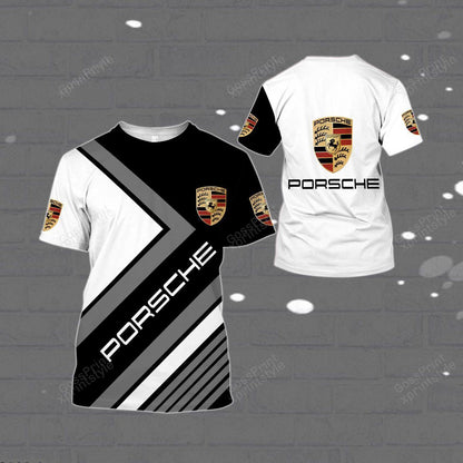 Porsche Hoodies Porsche Black &#038; White T-shirts V15