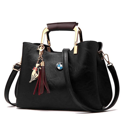 BMW Deluxe Handbag For Women-bag-Driver Apparel-Black-Driversapparel.com