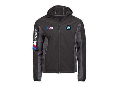 BMW Two-Tone Soft Shell Jacket with Hood_Driver_Clothing