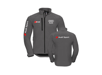 Veste style moto Audi Soft Shell sans capuche