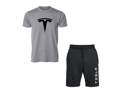 Ensemble T-shirt et short contrastés Tesla