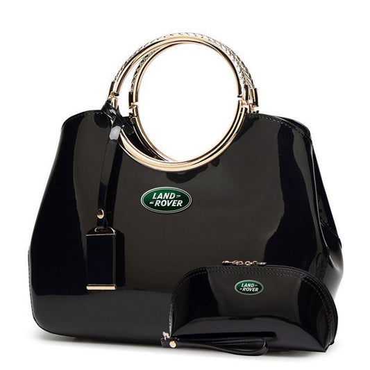 Land Rang Rover Deluxe Women Handbag With Free Matching Wallet-bag-Driver Apparel-Black-Driversapparel.com