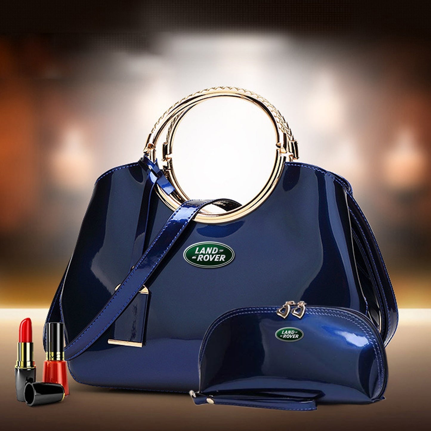 Land Rang Rover Deluxe Women Handbag With Free Matching Wallet-bag-Driver Apparel-Purple-Driversapparel.com