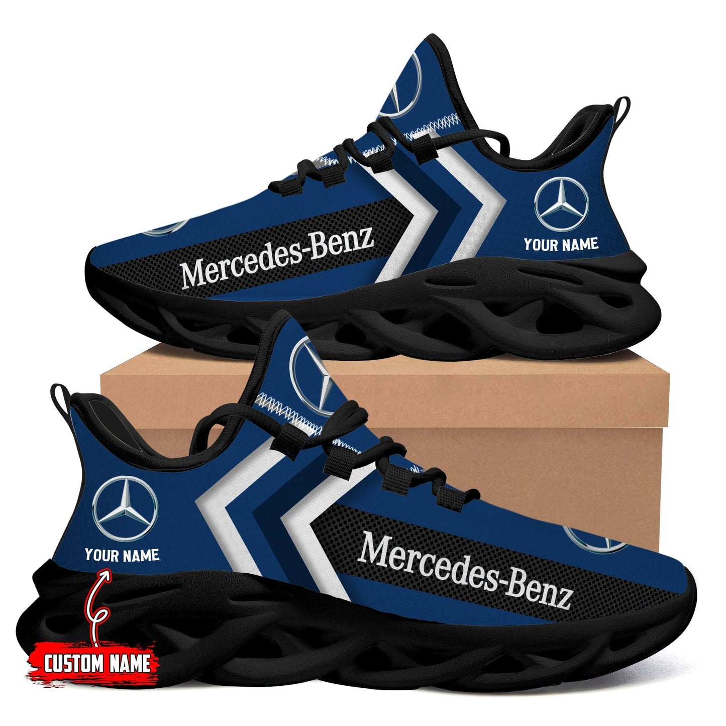 Chaussures Mercedes Baskets épaisses personnalisées Mercedes V48