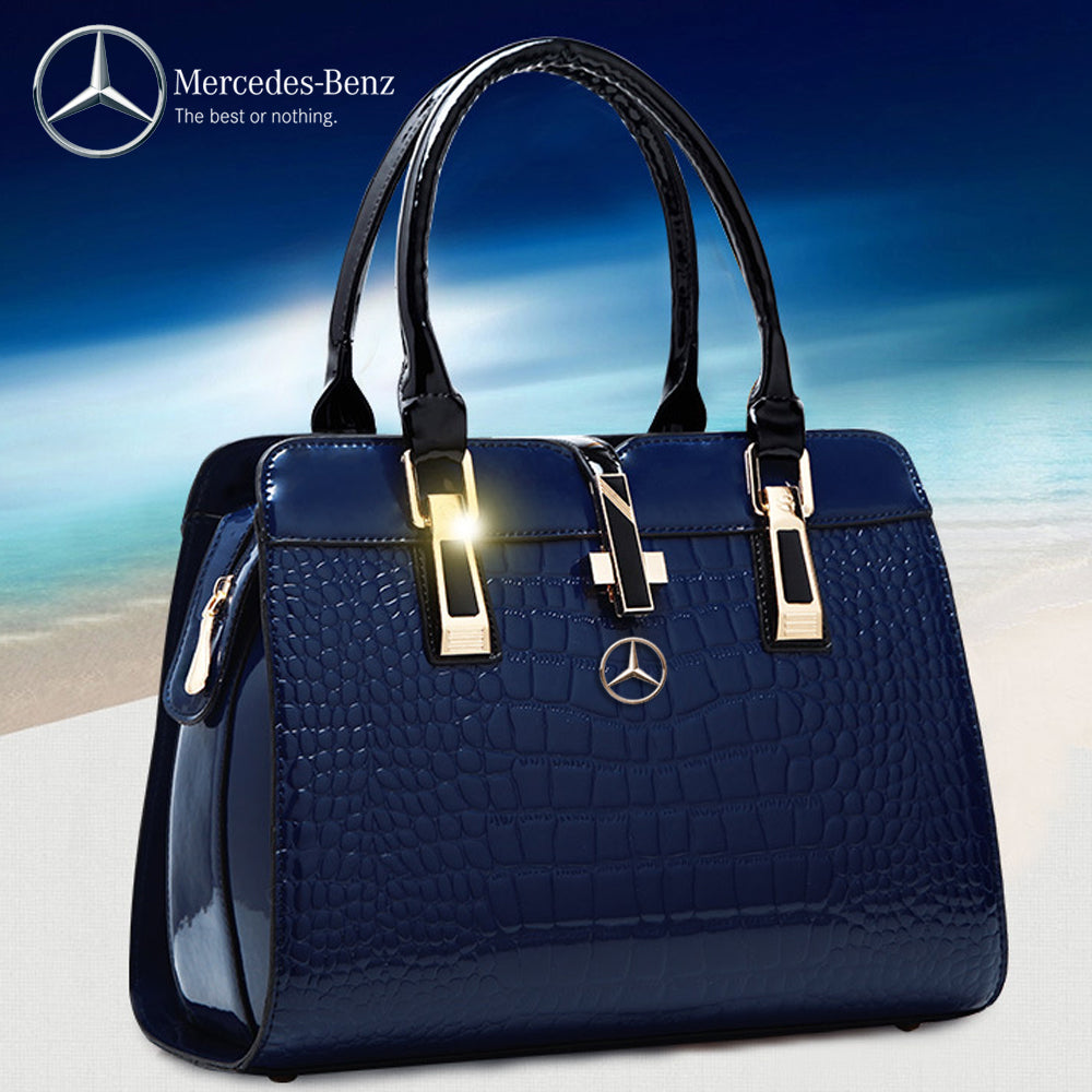 Mercedes Crocodile Leather Tote Bag-bag-Driver Apparel-Driversapparel.com