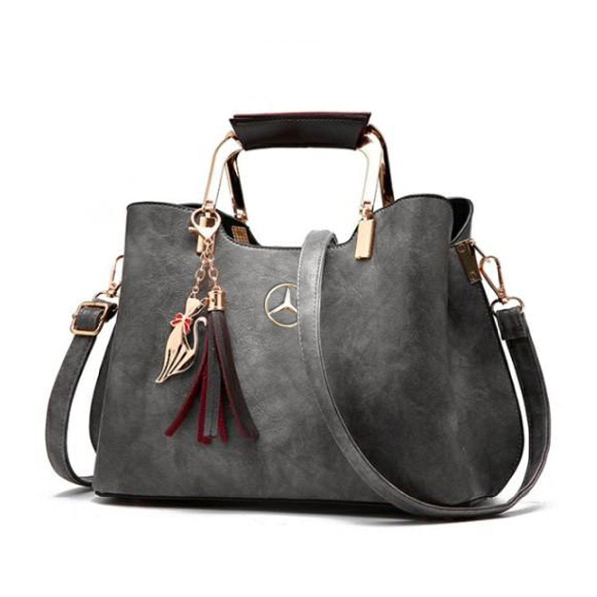 Mercedes Deluxe Handbag For Women-bag-Driver Apparel-Grey-Driversapparel.com