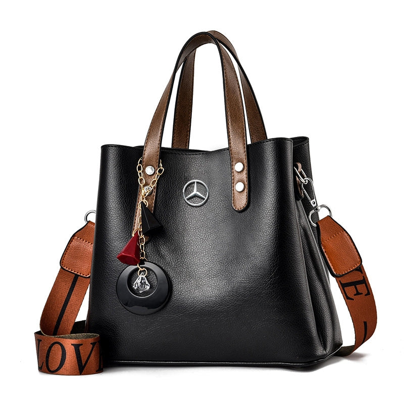 Mercedes Luxury Leather Women Handbag-bag-Driver Apparel-Black-Driversapparel.com