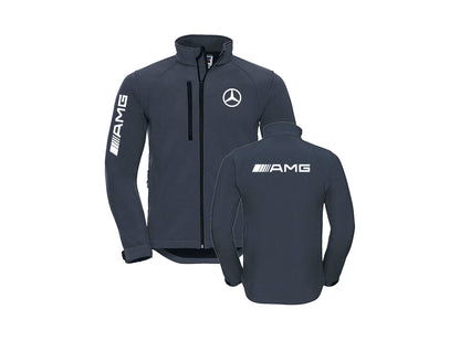 AMG Mercedes Soft Shell Bike Style Jacket without Hood_Driver_Clothing