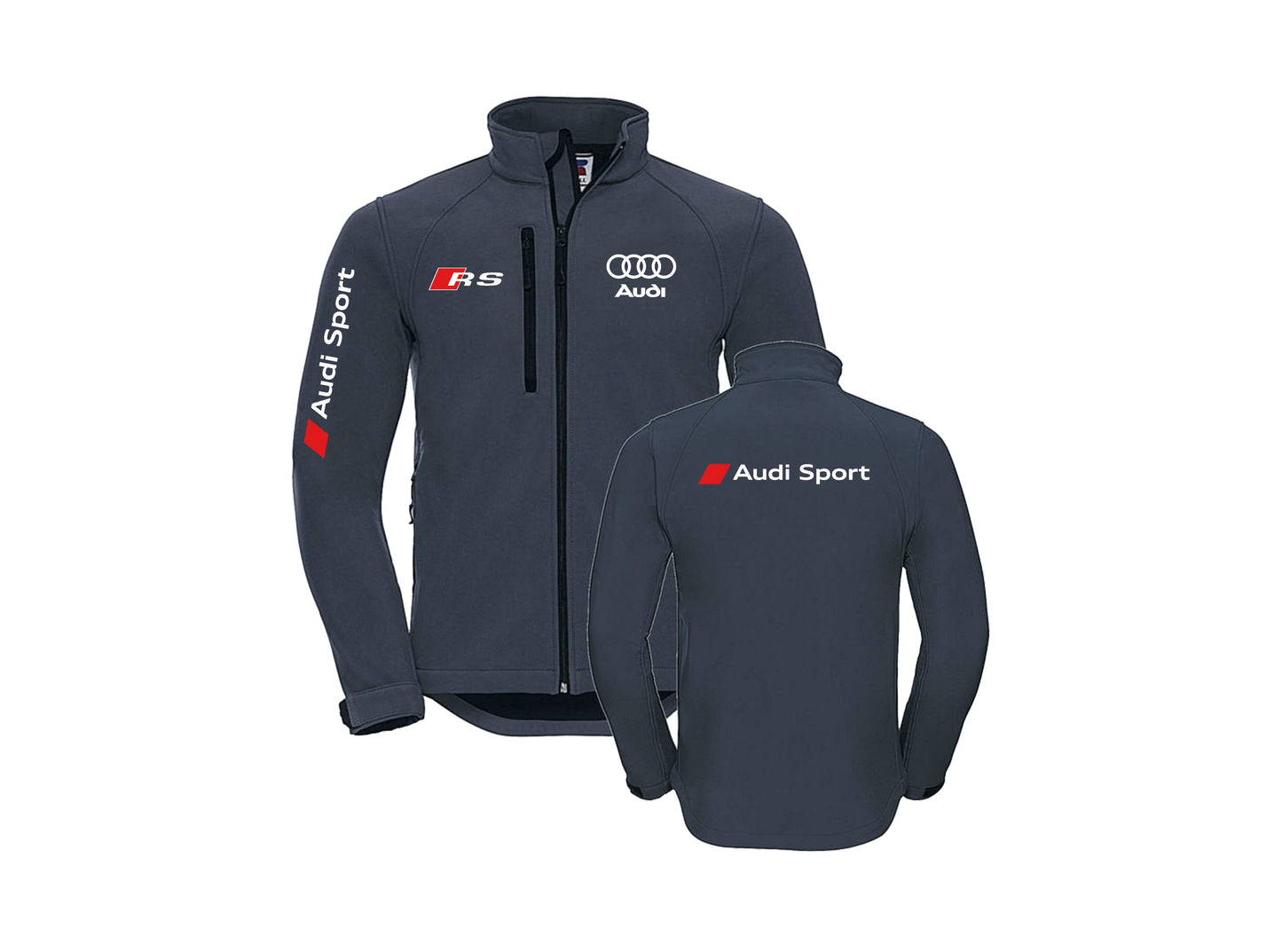 Veste style moto Audi Soft Shell sans capuche