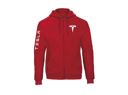 Sweat à capuche zippé Tesla