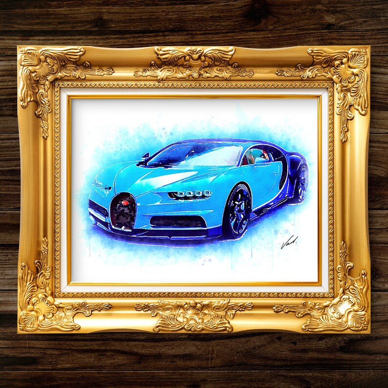 Watercolor Supercar Art Print - Unique Gift for Car Enthusiasts