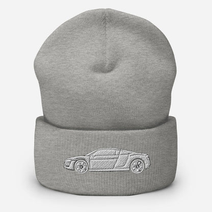 Audi R8 Embroidered Beanie_driver_apparel_drivi.store