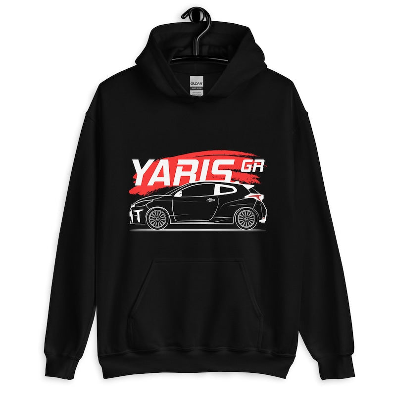 JDM Yaris GR Unisex Hoodie: Automotive Apparel for Racing Enthusiasts