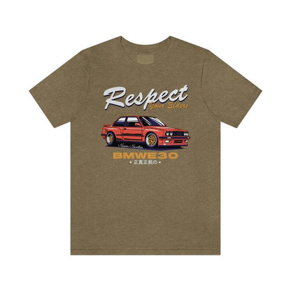 BMW E30: Respect on Wheels_driver_apparel_drivi.store