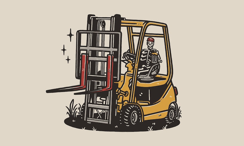 Certified Forklift Fun: USA's Sober Skeleton