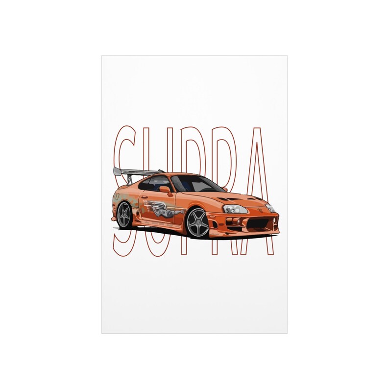 Toyota Supra MK4 JDM Culture Classic Car Art Poster