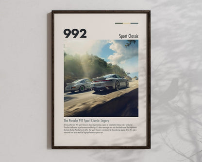 Affiche Porsche 911 Sport Classic