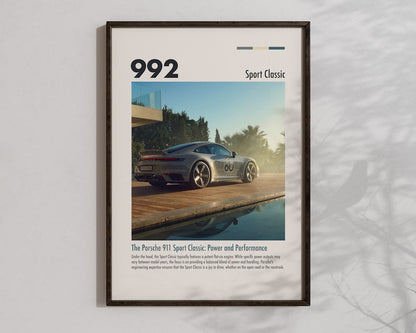 Affiche Porsche 911 Sport Classic