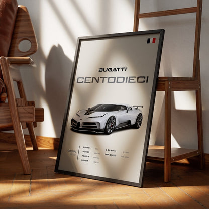 Bugatti Centodieci: Modern Supercar Wall Art