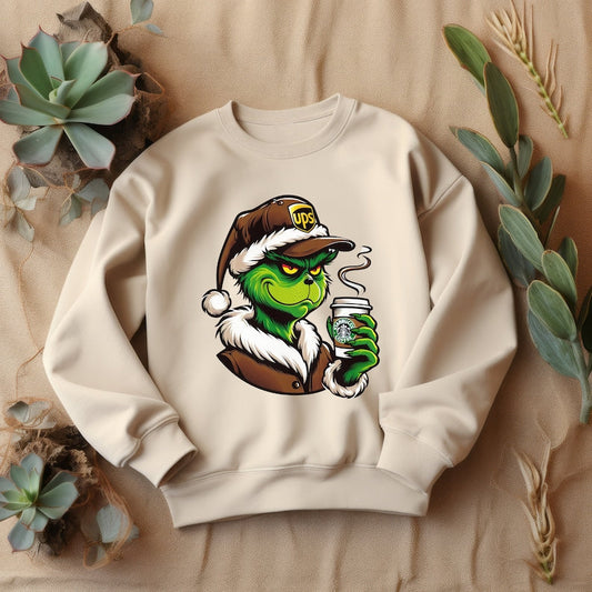 Sweat-shirt conducteur UPS de Starbucks Coffee Grinchmas